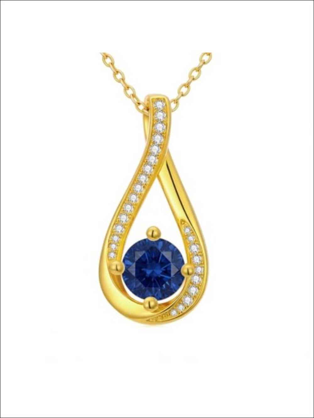 14K Gold Plated Infinity Birthstone Necklace 18+2 Inch Women Jewelry Gift